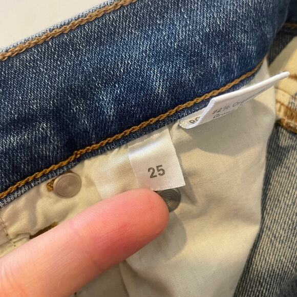 Reformation Jeans Harper Button Fly High Rise Skinny Jeans In ION Wash Sz 25 - Picture 11 of 13